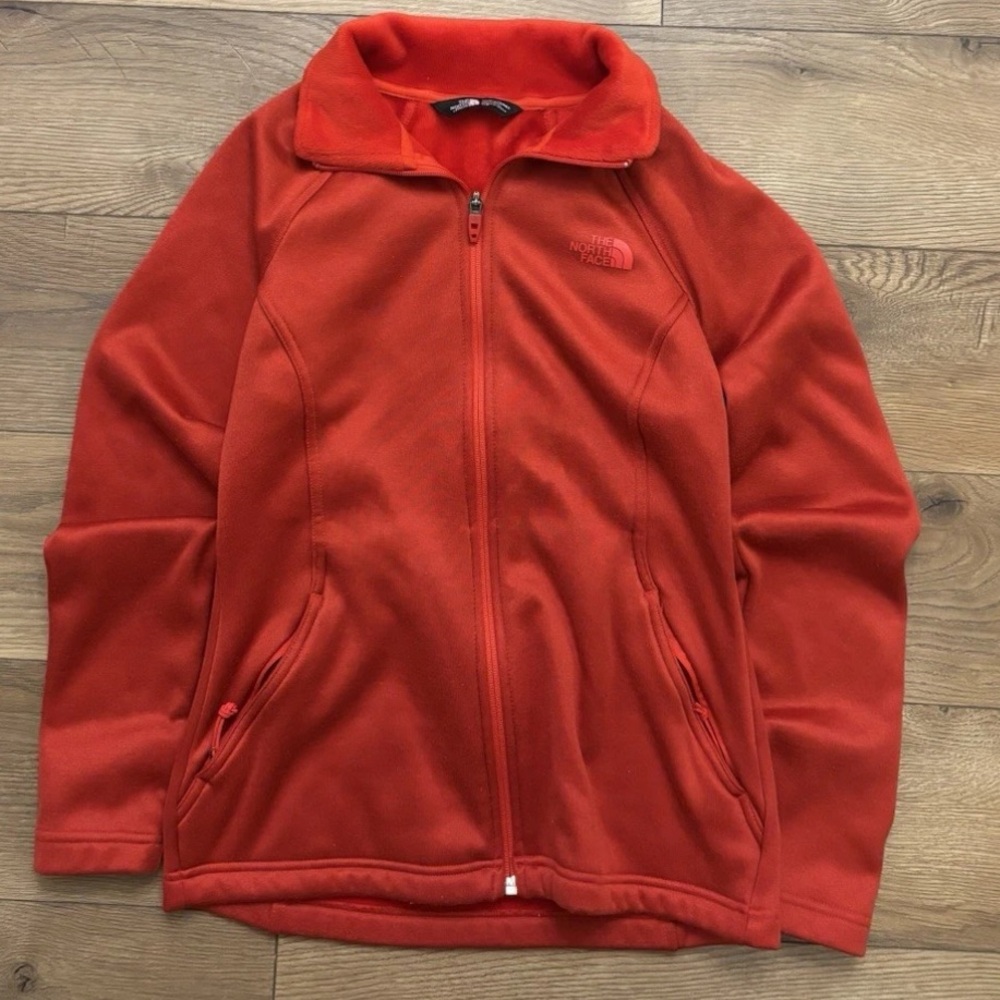 The North Face Red Orange Fleece Jacket Womens S
